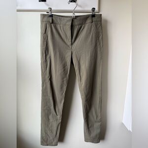 VERONICA BEARD Blossom Biker Textured Moto Slim Pants Army Green Riding 4